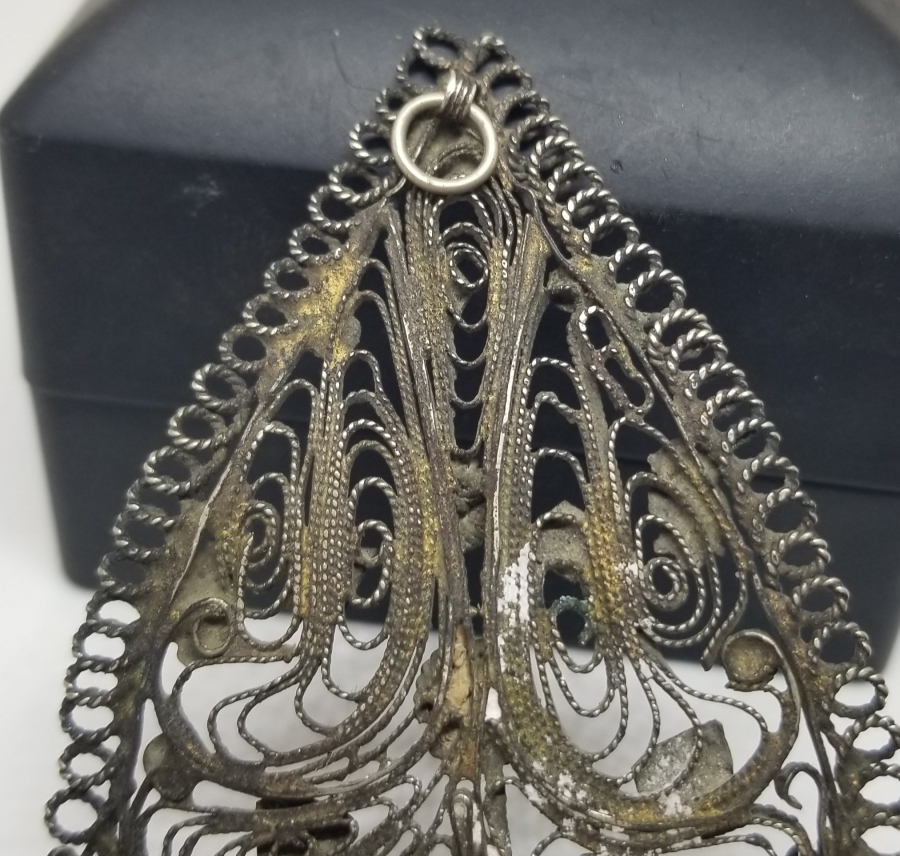 TELKARİ İŞÇİLİKLİ OSMANLI DÖNEMİ ARMUDİ KOLYE UCU