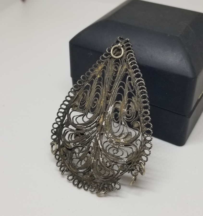 TELKARİ İŞÇİLİKLİ OSMANLI DÖNEMİ ARMUDİ KOLYE UCU