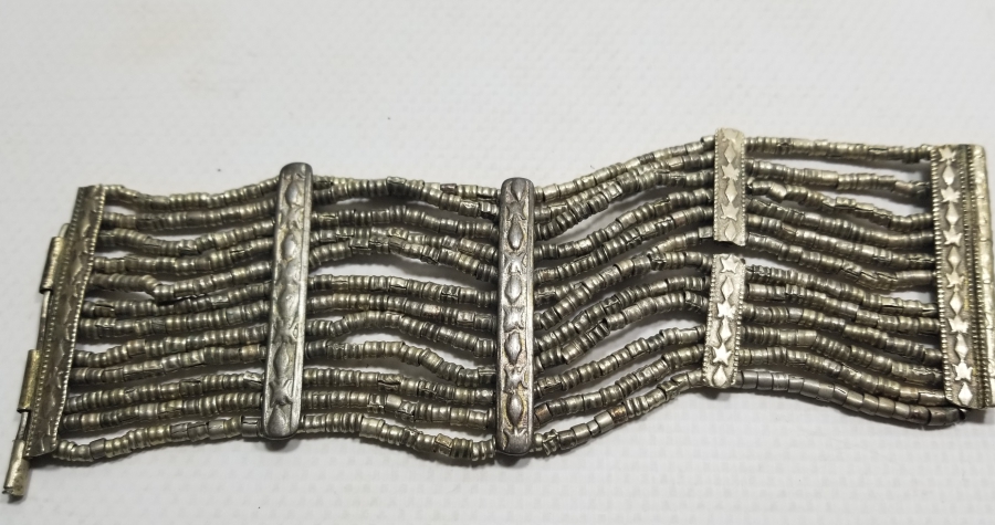 OSMANLI DÖNEMİ TAMAMI EL YAPIMI KABARTMA İŞÇİLİKLİ BİLEZİK - BİLEKLİK