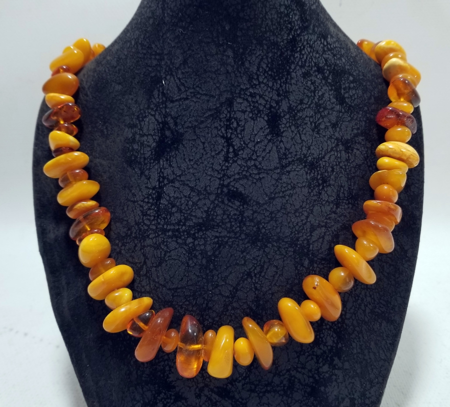 KAYA VE DAMLA KEHRİBAR TANELİ ÖZEL YAPIM ANTİKA GERDANLIK