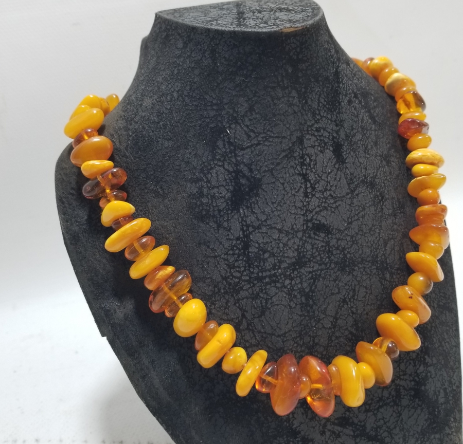 KAYA VE DAMLA KEHRİBAR TANELİ ÖZEL YAPIM ANTİKA GERDANLIK