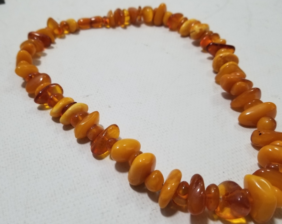 KAYA VE DAMLA KEHRİBAR TANELİ ÖZEL YAPIM ANTİKA GERDANLIK