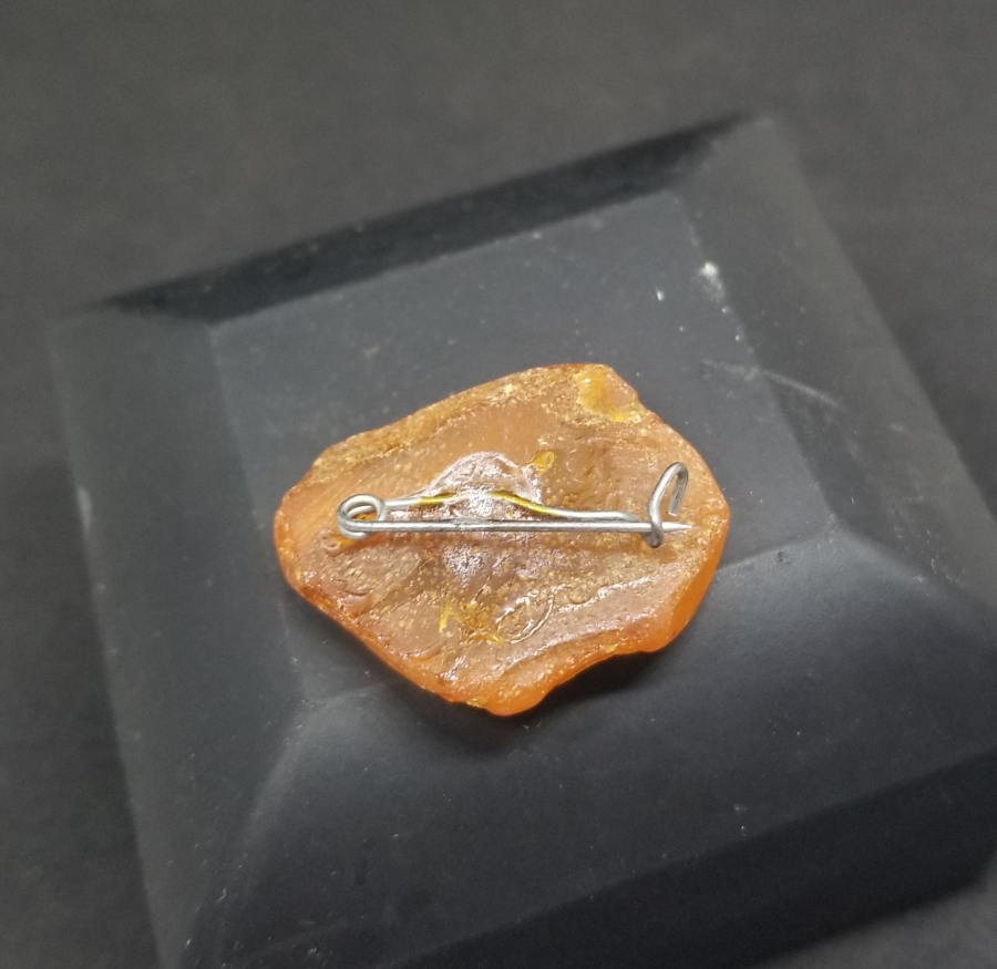 DAMLA KEHRİBARDAN YAPILMIŞ BROŞ