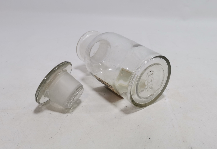 OSMANLI DÖNEMİ ORİJİNAL ETİKETİYLE NADİR BÜYÜK BOY ECZACI ŞİŞESİ