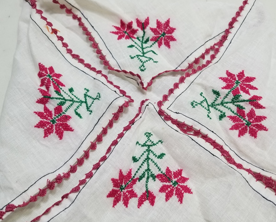 OSMANLI DÖNEMİ KANAVİÇE İŞÇİLİKLİ GELİN ÇEVRESİ