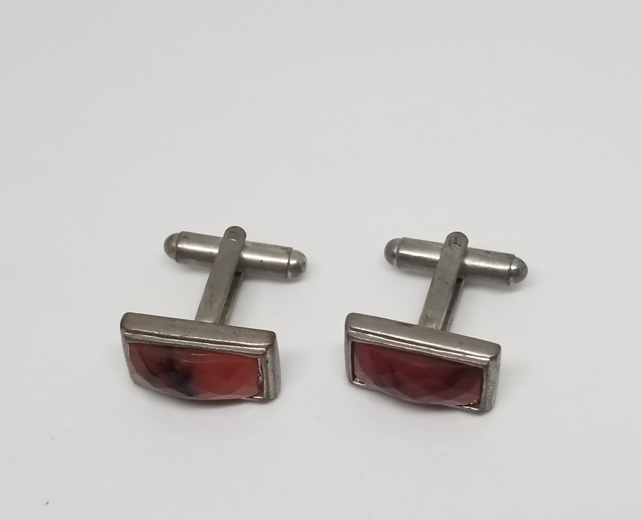 GÜMÜŞ KAPLAMA ANTİKA KOL DÜĞMESİ