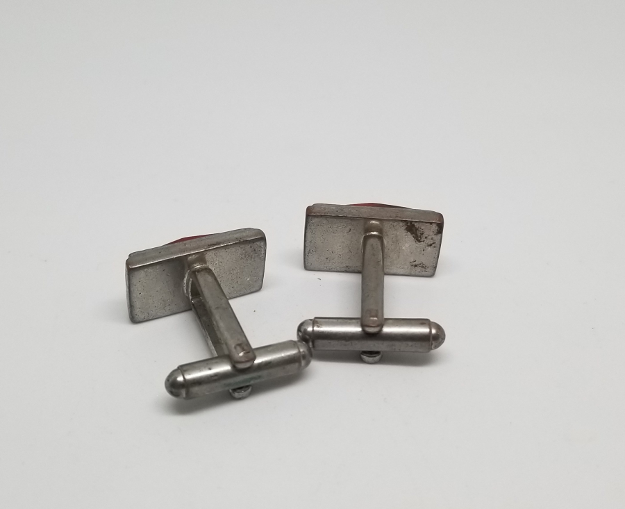 GÜMÜŞ KAPLAMA ANTİKA KOL DÜĞMESİ