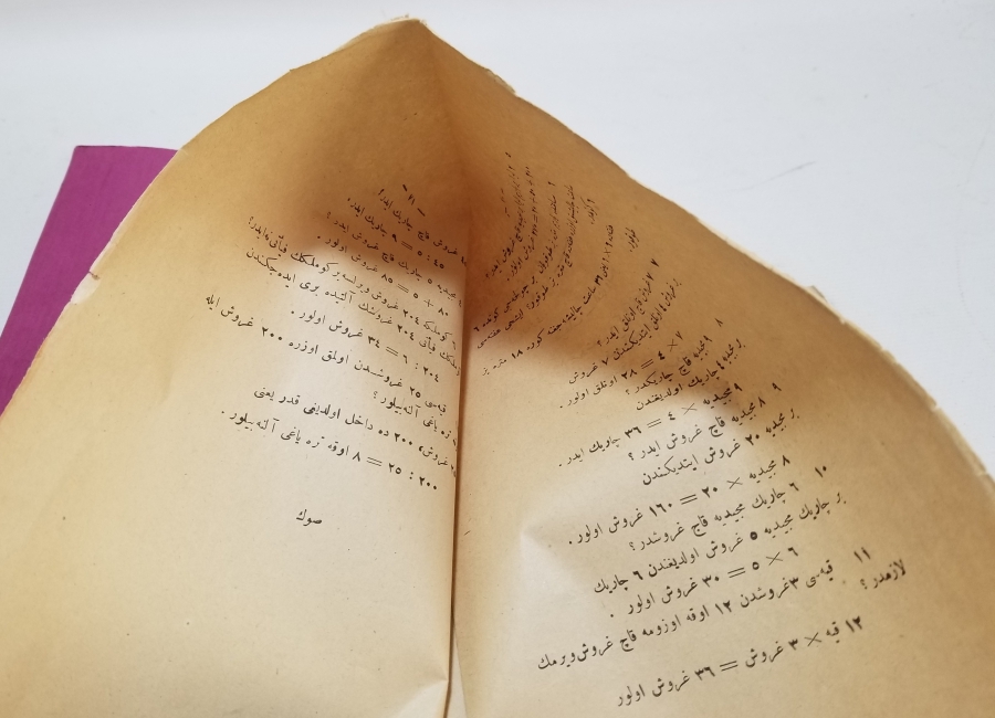 OSMANLI DÖNEMİ MUALLİMİ HESAP İSİMLİ DERS KİTABI