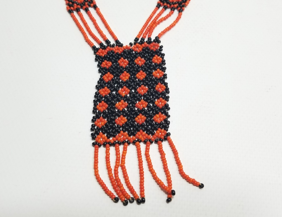 CEZAEVİ YAPIMI BONCUK İŞİ ANTİKA KOLYE - GERDANLIK