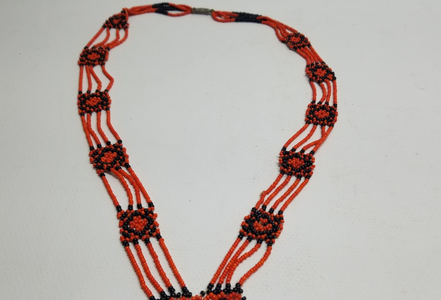 CEZAEVİ YAPIMI BONCUK İŞİ ANTİKA KOLYE - GERDANLIK