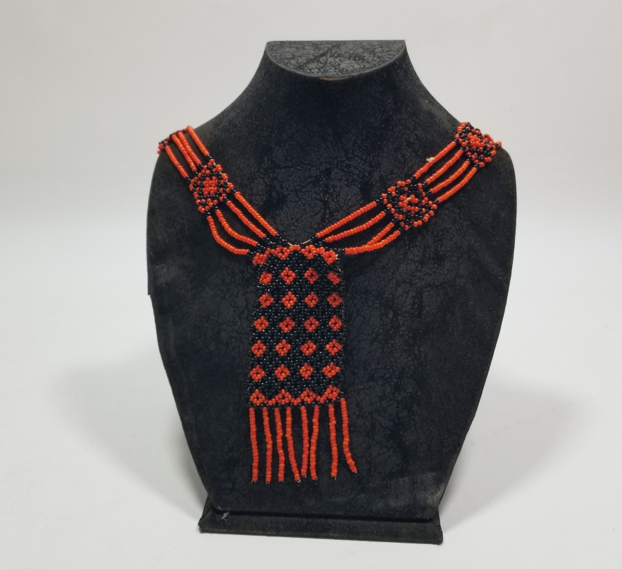 CEZAEVİ YAPIMI BONCUK İŞİ ANTİKA KOLYE - GERDANLIK