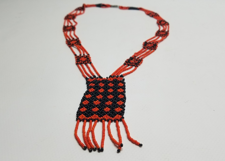 CEZAEVİ YAPIMI BONCUK İŞİ ANTİKA KOLYE - GERDANLIK