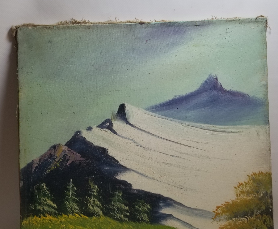 TUVAL ÜZERİ YAĞLI BOYA ANTİKA MANZARA TABLOSU