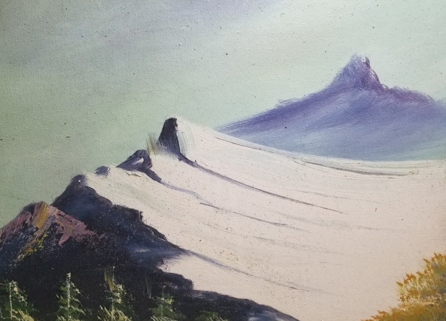 TUVAL ÜZERİ YAĞLI BOYA ANTİKA MANZARA TABLOSU