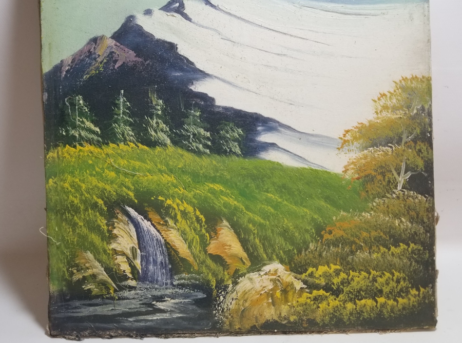 TUVAL ÜZERİ YAĞLI BOYA ANTİKA MANZARA TABLOSU