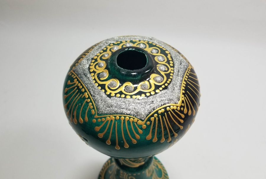 EL BOYAMA ANTİKA KÜTAHYA GAZ LAMBASI HAZNESİ