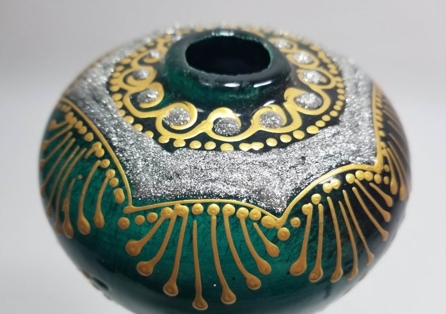 EL BOYAMA ANTİKA KÜTAHYA GAZ LAMBASI HAZNESİ