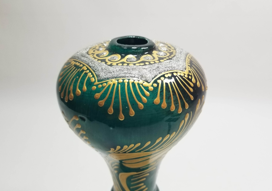 EL BOYAMA ANTİKA KÜTAHYA GAZ LAMBASI HAZNESİ