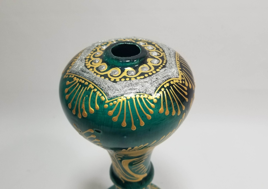 EL BOYAMA ANTİKA KÜTAHYA GAZ LAMBASI HAZNESİ