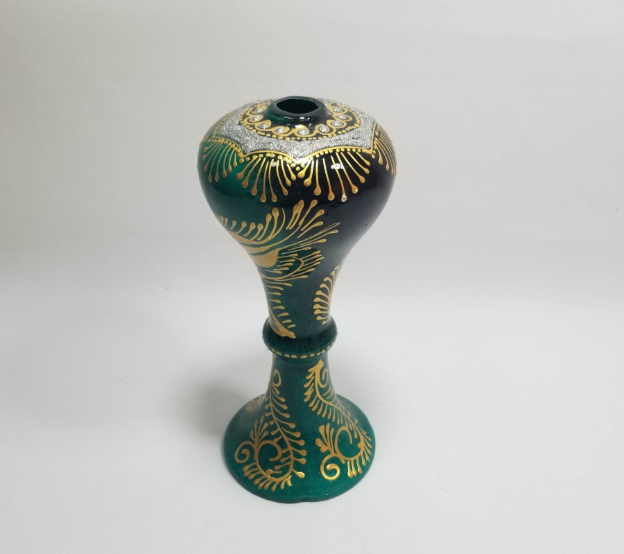 EL BOYAMA ANTİKA KÜTAHYA GAZ LAMBASI HAZNESİ