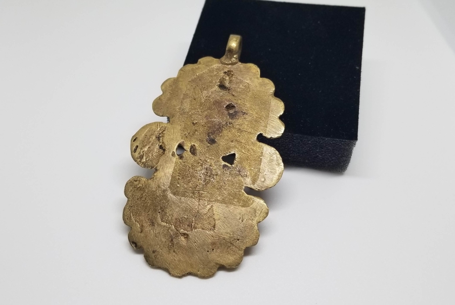 KABARTMA İŞÇİLİKLİ ANTİKA TÜRKMEN KOLYE - GERDANLIK PARÇASI