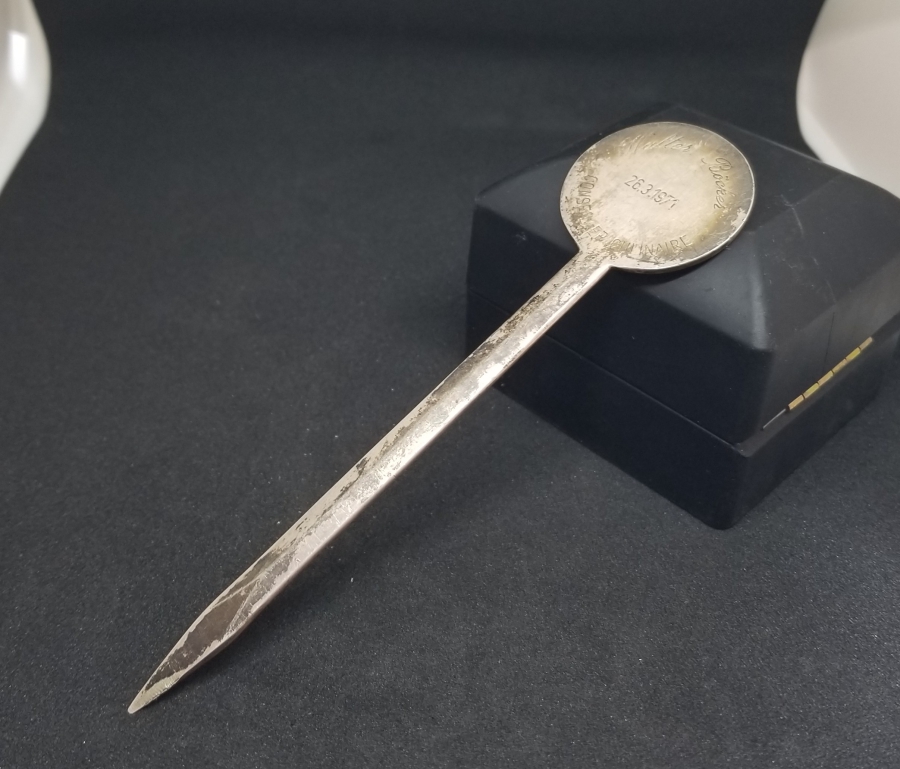 KABARTMA İŞÇİLİKLİ ANTİKA GÜMÜŞ ZARF AÇACAĞI