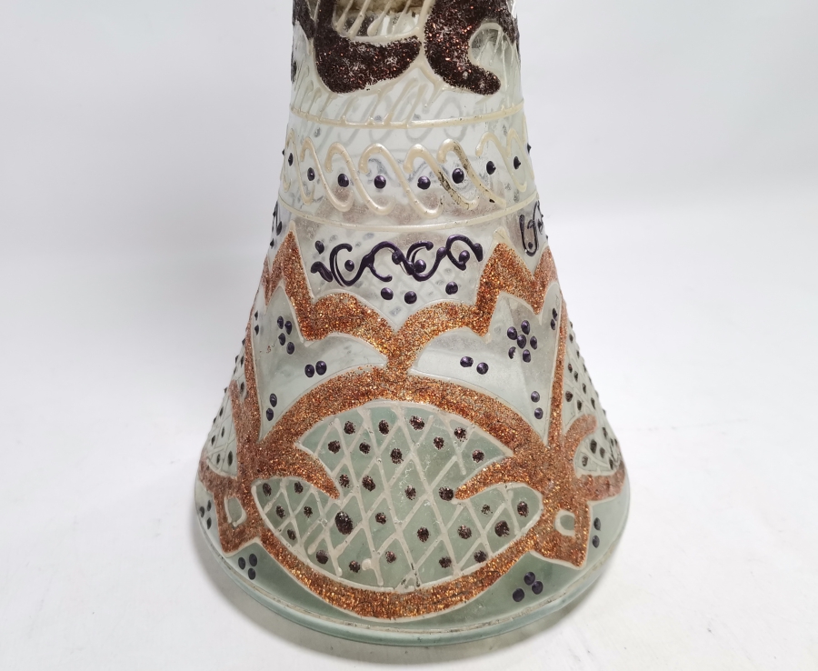 EL BOYAMA VE MİNE İŞÇİLİKLİ ANTİKA NARGİLE ŞİŞESİ