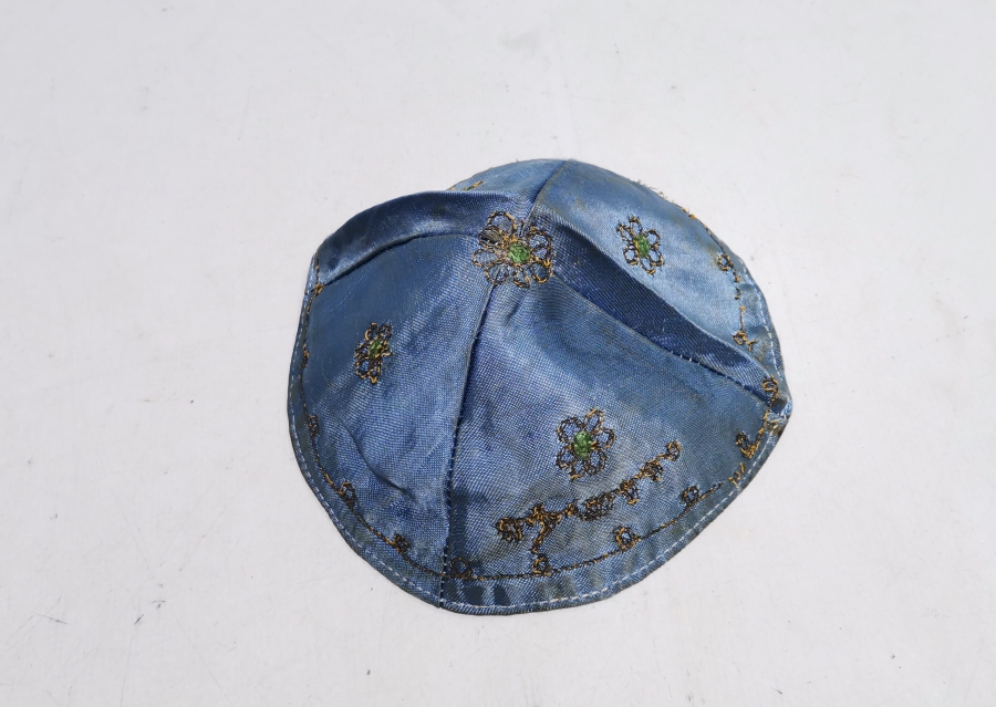 ÜZERİ İBRANİCE YAZILI OSMANLI DÖNEMİ NADİR KİPPA