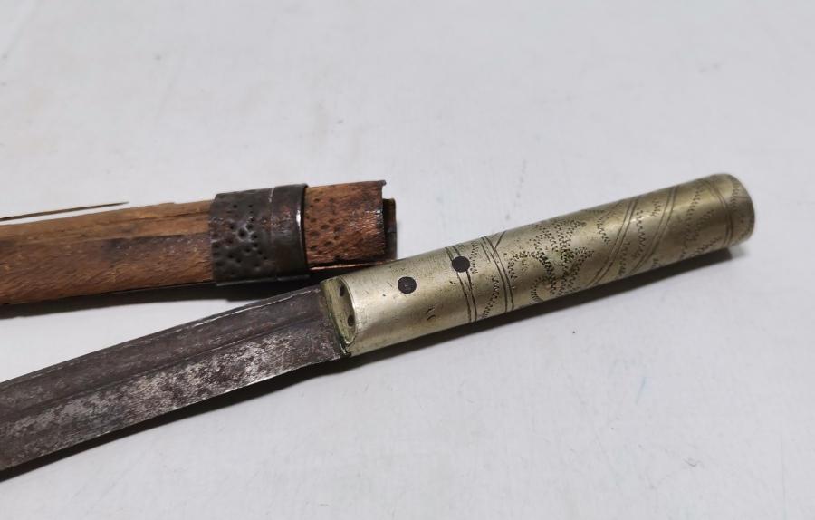 OSMANLI DÖNEMİ ORİJİNAL KININDA NADİR TİPTE BURSA BIÇAĞI