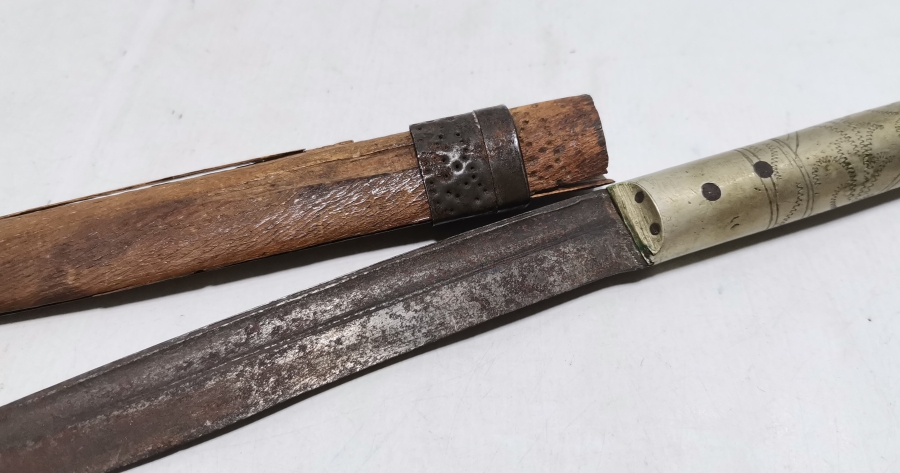 OSMANLI DÖNEMİ ORİJİNAL KININDA NADİR TİPTE BURSA BIÇAĞI