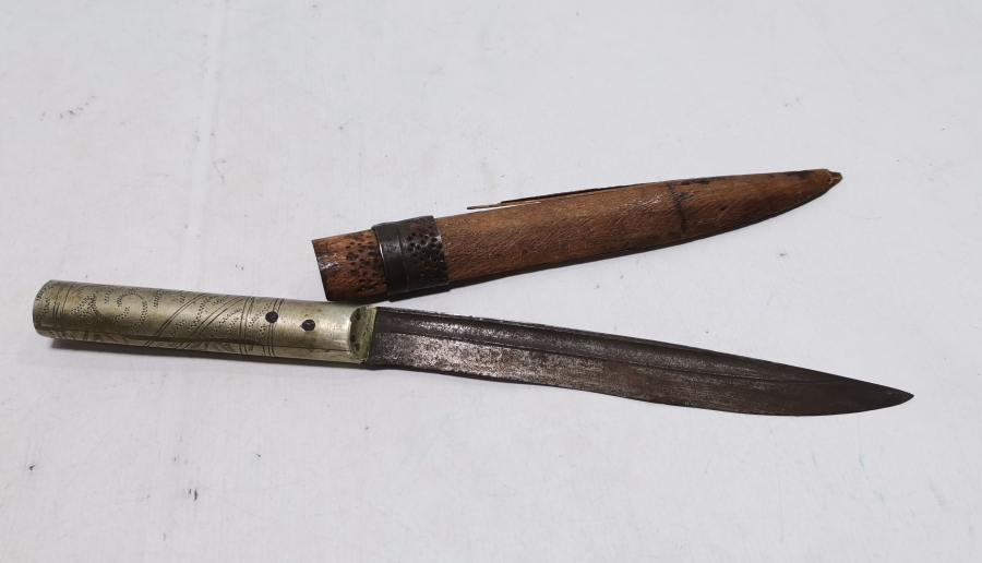 OSMANLI DÖNEMİ ORİJİNAL KININDA NADİR TİPTE BURSA BIÇAĞI