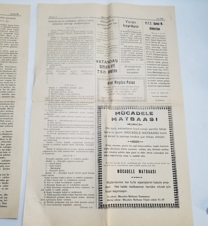 MÜCADELE İSİMLİ 2 ADET GAZETE