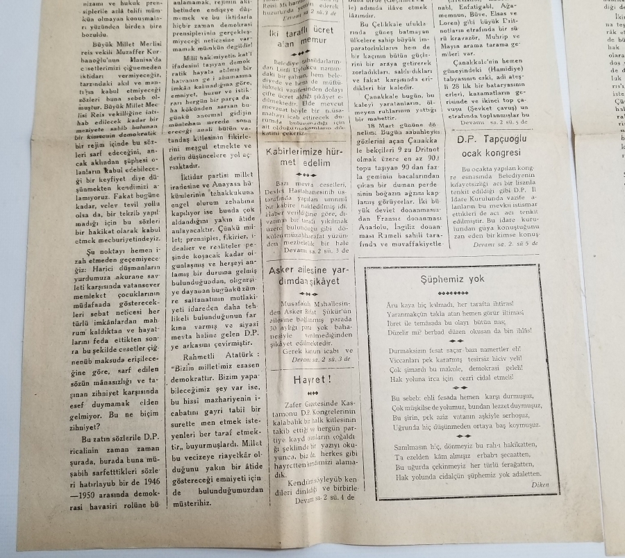 MÜCADELE İSİMLİ 2 ADET GAZETE