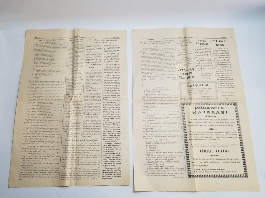 MÜCADELE İSİMLİ 2 ADET GAZETE
