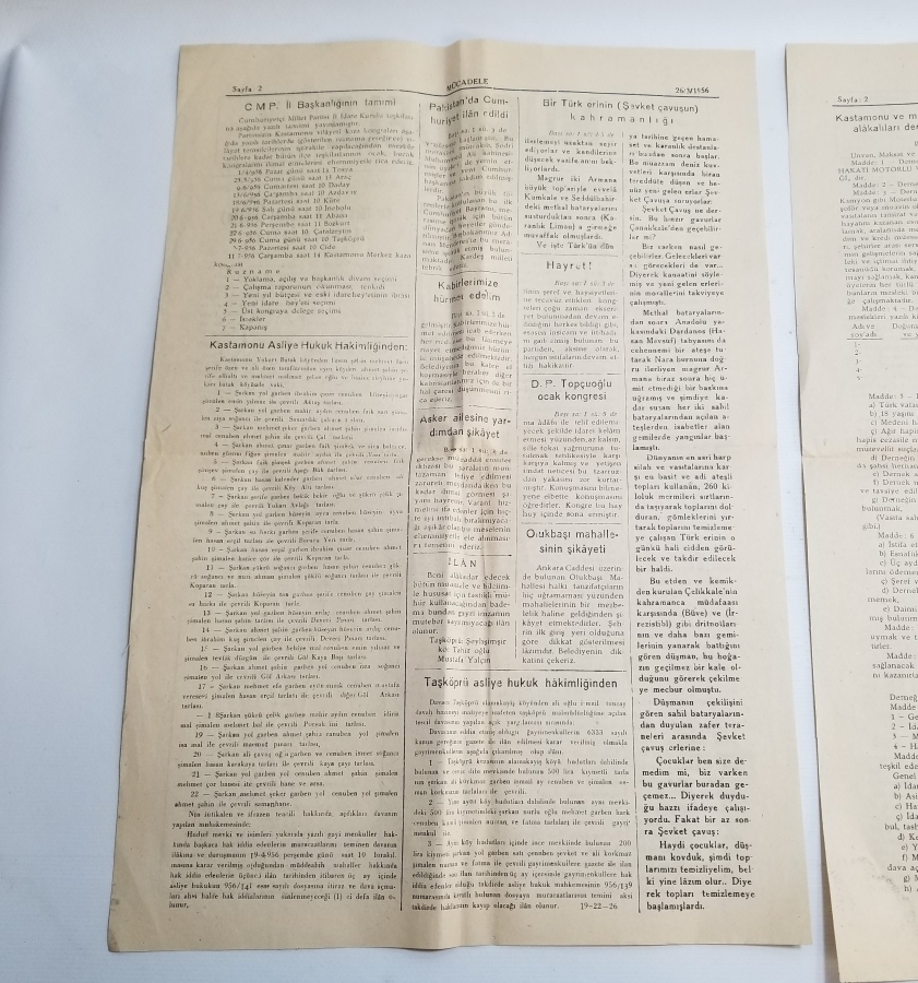 MÜCADELE İSİMLİ 2 ADET GAZETE