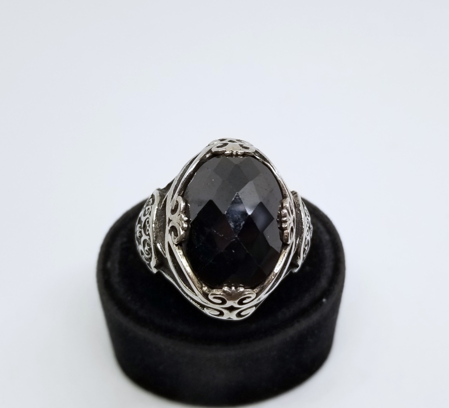 KABARTMA İŞÇİLİKLİ BÜYÜK BOY GÜMÜŞ YÜZÜK