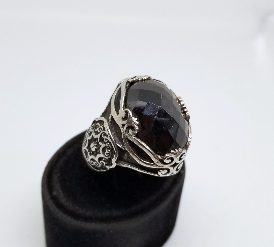 KABARTMA İŞÇİLİKLİ BÜYÜK BOY GÜMÜŞ YÜZÜK