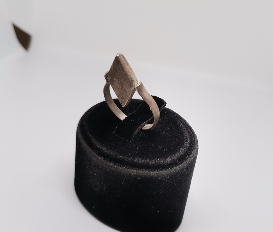 ÜZERİ EBCED HESAPLI ÖZEL YAPIM ANTİKA GÜMÜŞ TILSIM YÜZÜK