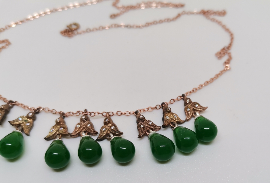 ELMAS TAŞLI ÖZEL YAPIM GERDANLIK