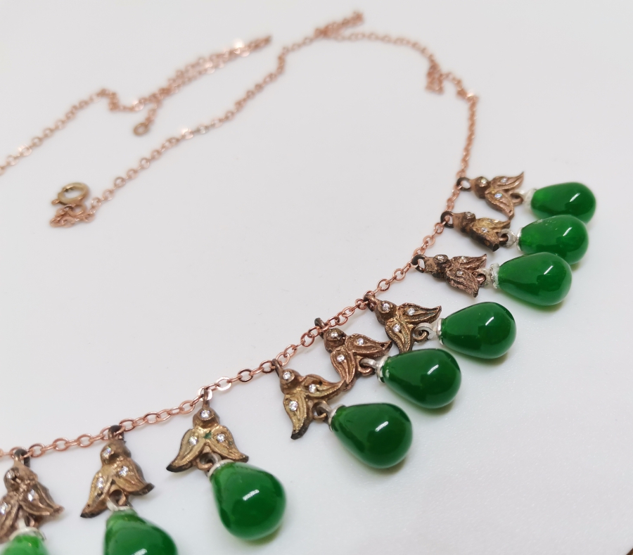 ELMAS TAŞLI ÖZEL YAPIM GERDANLIK