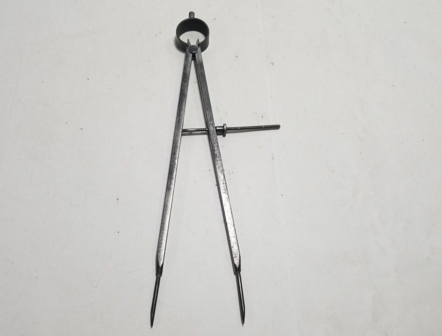 EL YAPIMI ANTİKA BÜYÜK BOY MÜHENDİS PERGELİ