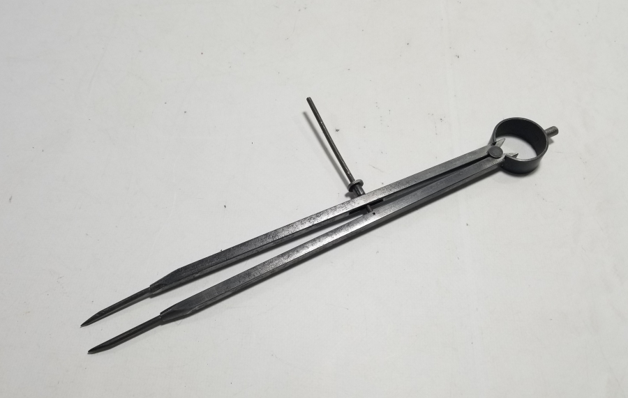 EL YAPIMI ANTİKA BÜYÜK BOY MÜHENDİS PERGELİ