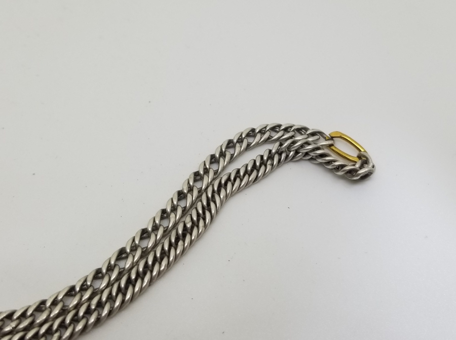 OSMANLI DÖNEMİ ORİJİNAL GÜMÜŞ İPEK ZİNCİRİYLE CEP SAATİ KURMA ANAHTARI