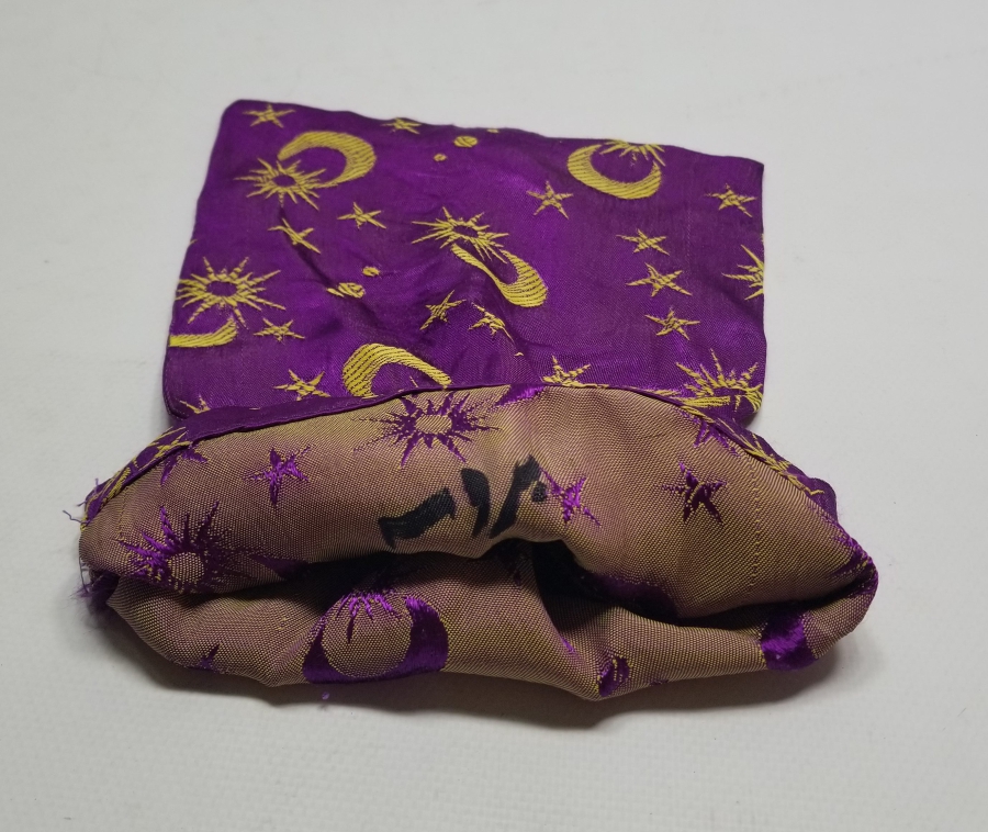 ÜZERİ AY YILDIZ FİGÜRLÜ OSMANLI DÖNEMİ BURSA YAPIMI BÜYÜK BOY İPEK KESE