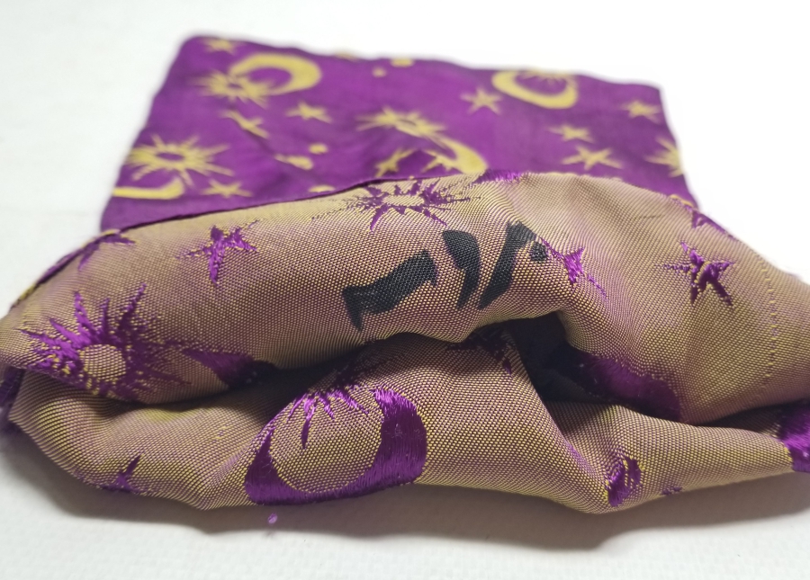 ÜZERİ AY YILDIZ FİGÜRLÜ OSMANLI DÖNEMİ BURSA YAPIMI BÜYÜK BOY İPEK KESE