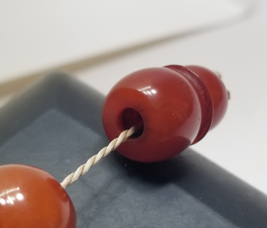 KEHRİBAR RENGİNDE OSMANLI DÖNEMİ MİSKEVİ BAĞA TESPİH İMAMESİ VE HABBELERİ