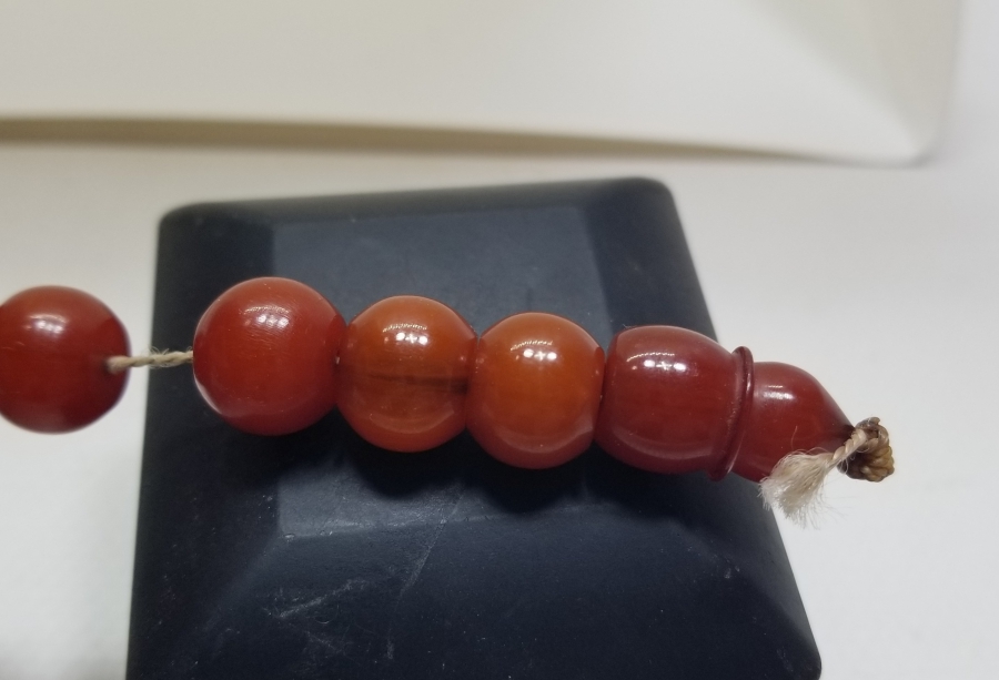 KEHRİBAR RENGİNDE OSMANLI DÖNEMİ MİSKEVİ BAĞA TESPİH İMAMESİ VE HABBELERİ