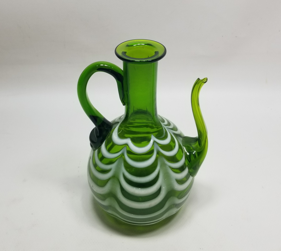 ÇEŞMİ BÜLBÜL FORMDA KOPARMA İŞÇİLİKLİ ANTİKA SÜRAHİ