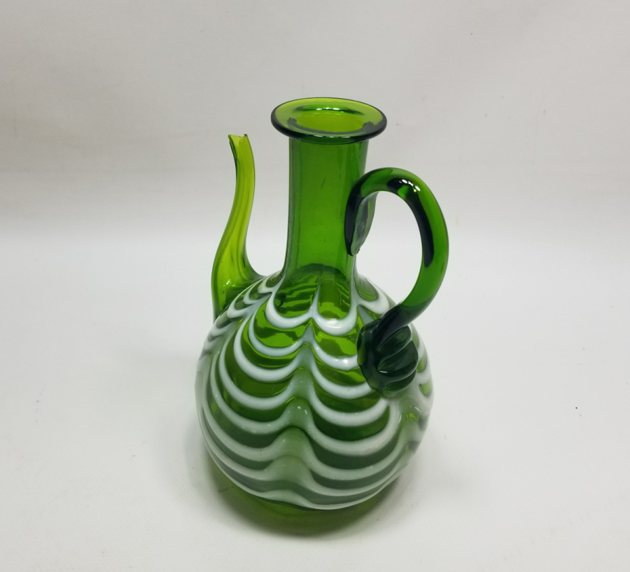 ÇEŞMİ BÜLBÜL FORMDA KOPARMA İŞÇİLİKLİ ANTİKA SÜRAHİ