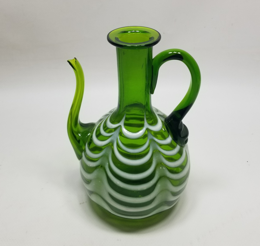 ÇEŞMİ BÜLBÜL FORMDA KOPARMA İŞÇİLİKLİ ANTİKA SÜRAHİ